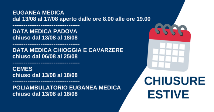 CHIUSURE ESTIVE GRUPPO DATA MEDICA